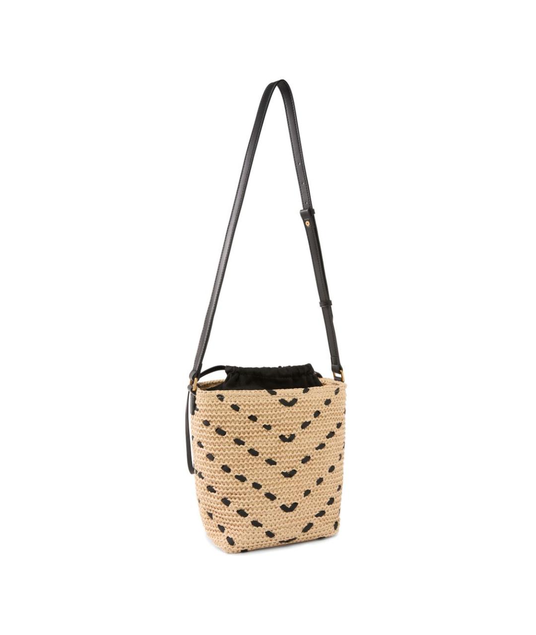 PINKO Бежевая пелетеная сумка через плечо, фото 2