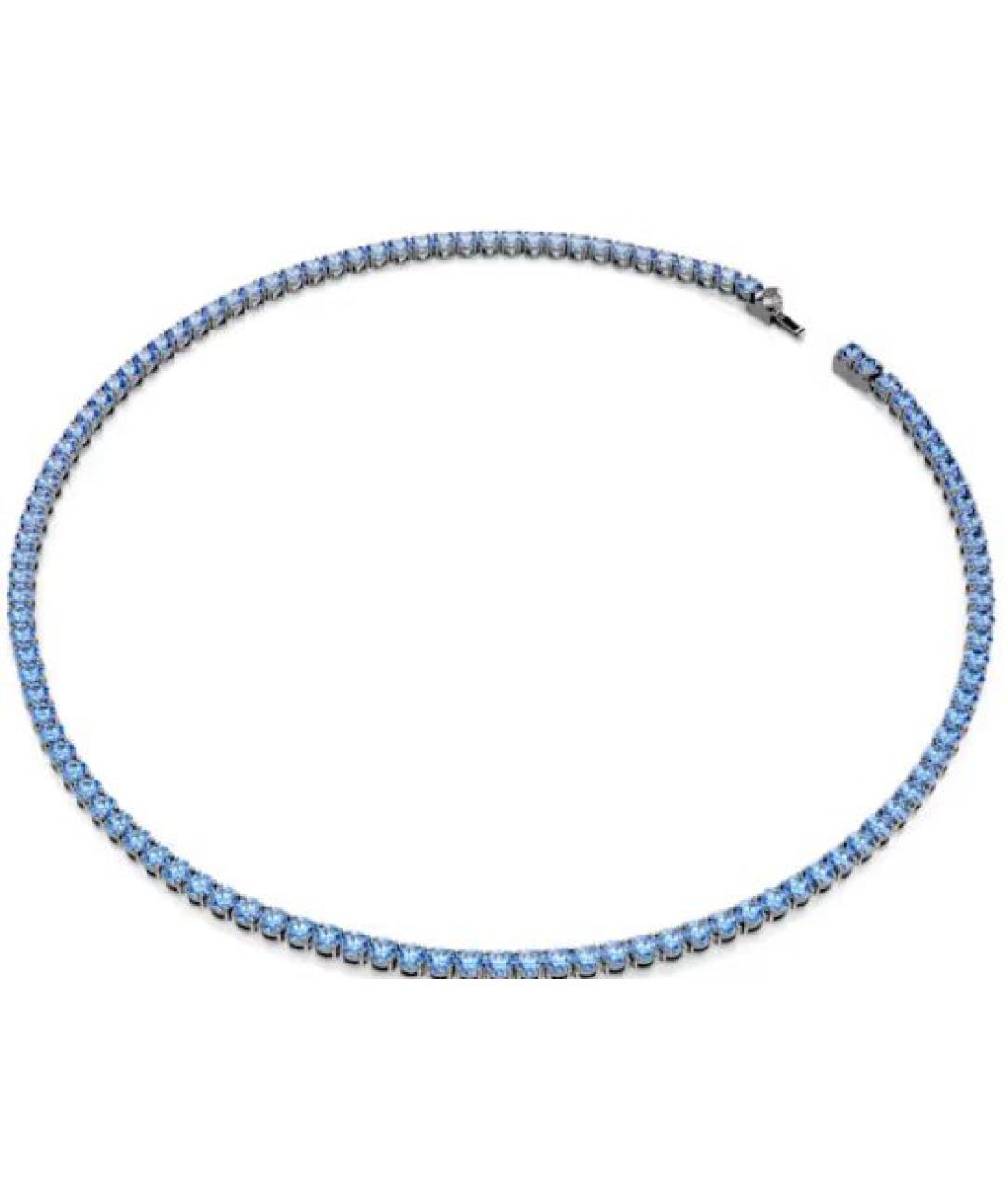 SWAROVSKI Синее металлическое колье, фото 2