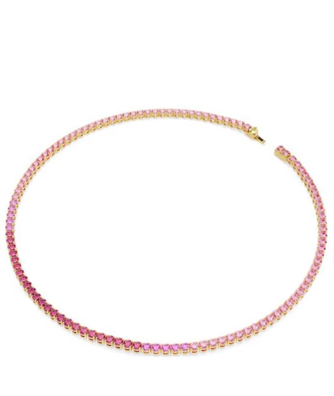 SWAROVSKI Розовое металлическое колье, фото 2