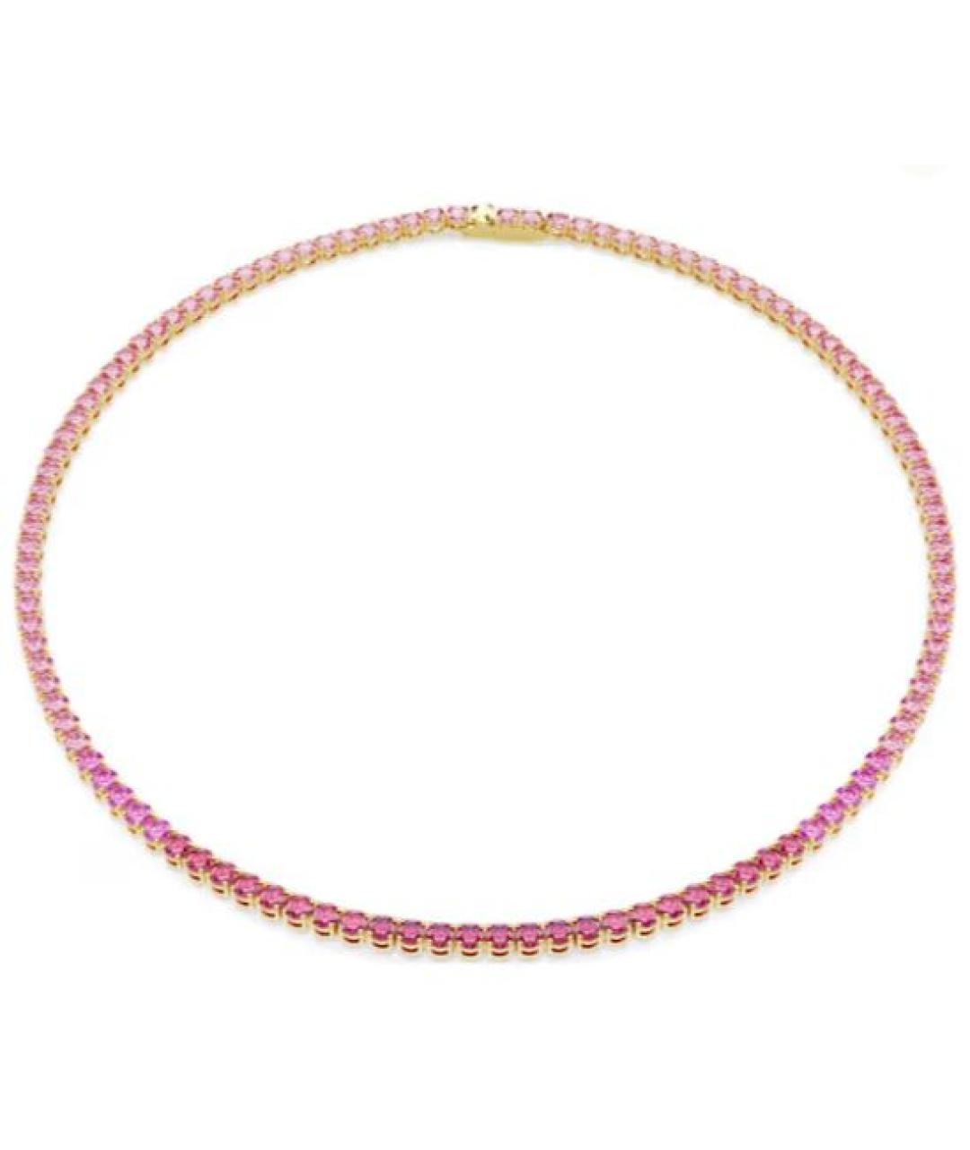 SWAROVSKI Розовое металлическое колье, фото 1