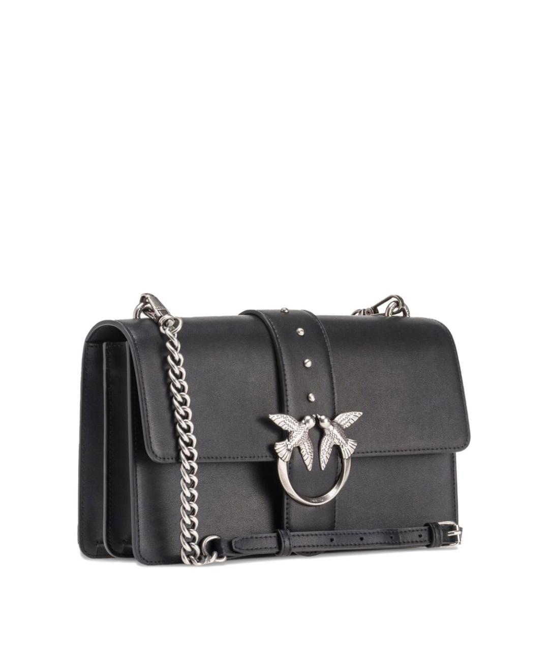 PINKO Черная кожаная сумка через плечо, фото 4