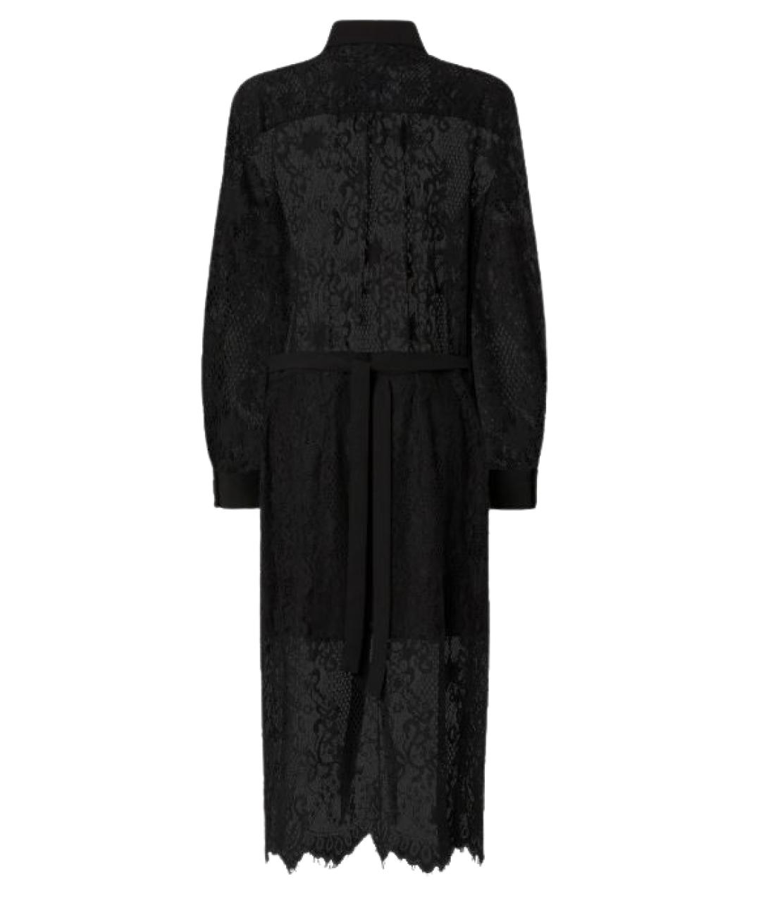 PINKO Черное хлопковое вечернее платье, фото 2