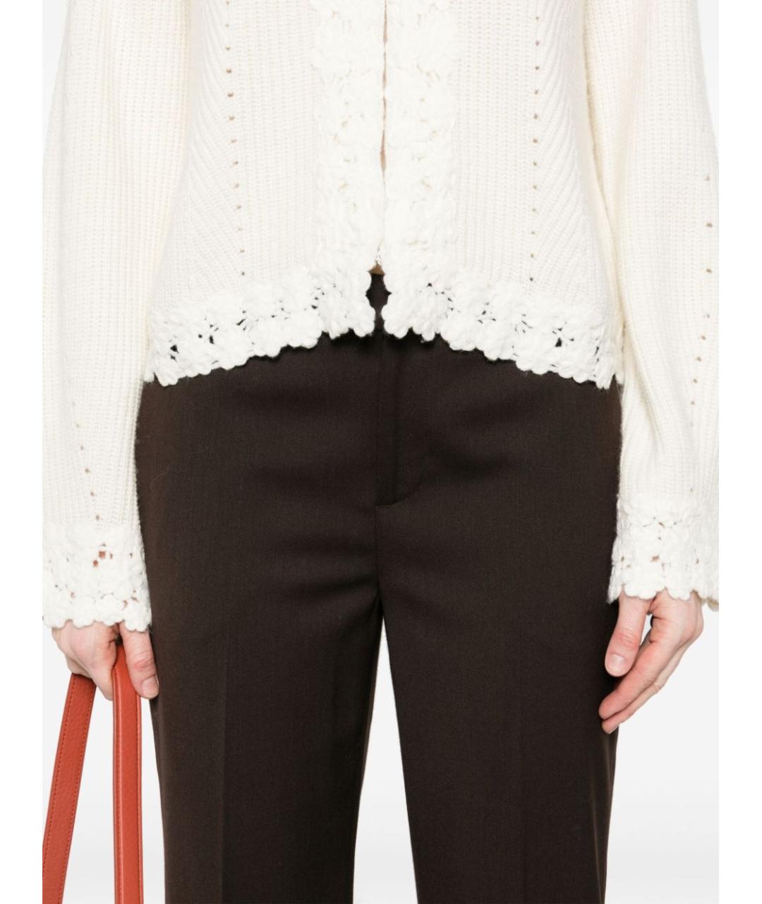 TWIN-SET Коричневые полиэстеровые прямые брюки, фото 4