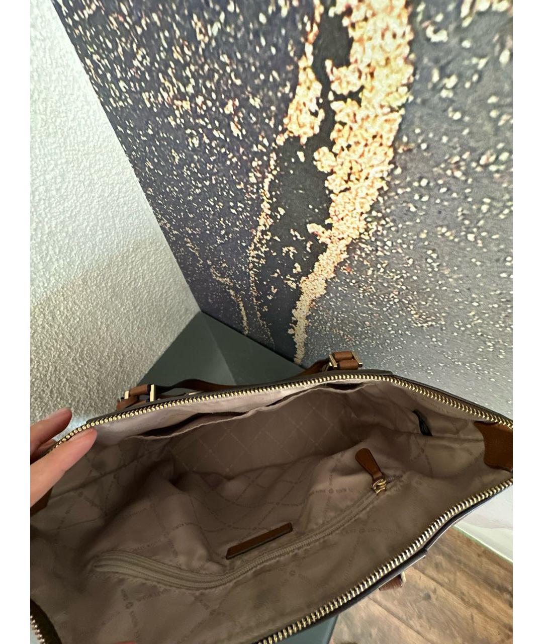 MICHAEL KORS Коричневая сумка тоут, фото 4