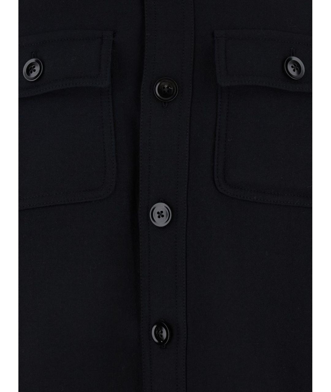 TOM FORD Черная шерстяная кэжуал рубашка, фото 3