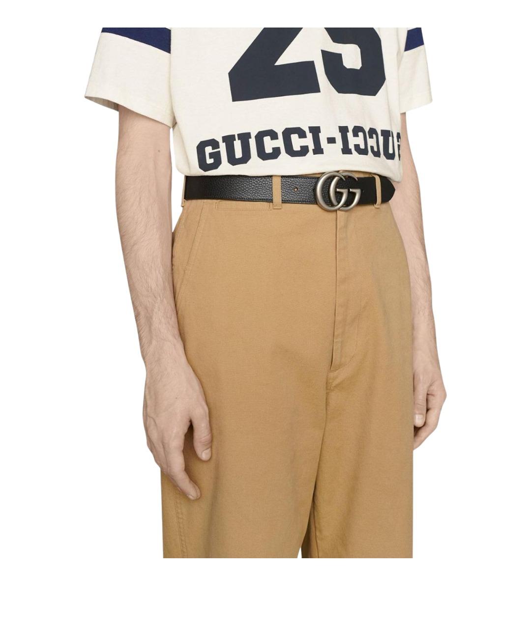 GUCCI Черный ремень, фото 3