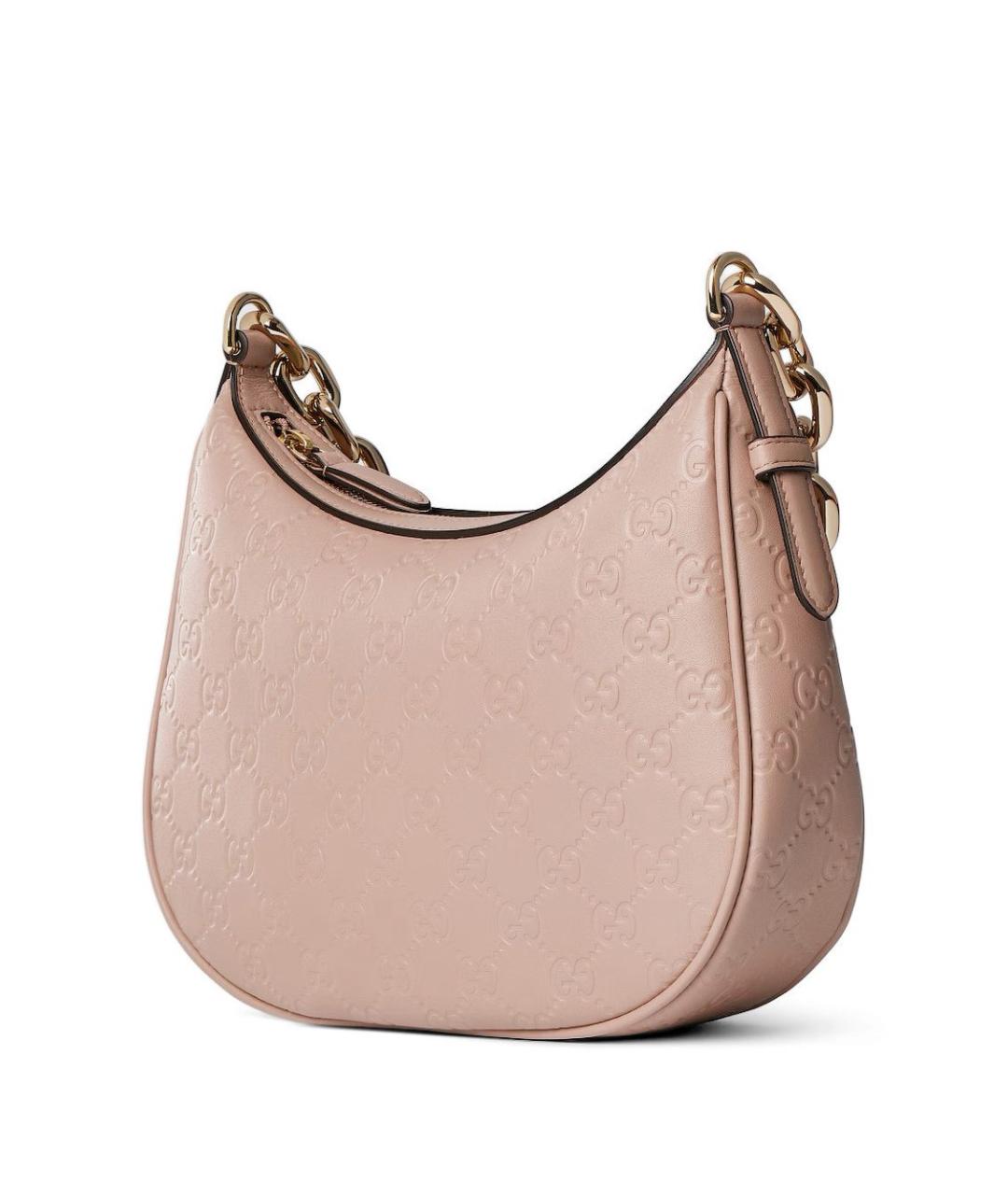 GUCCI Розовая кожаная сумка через плечо, фото 7