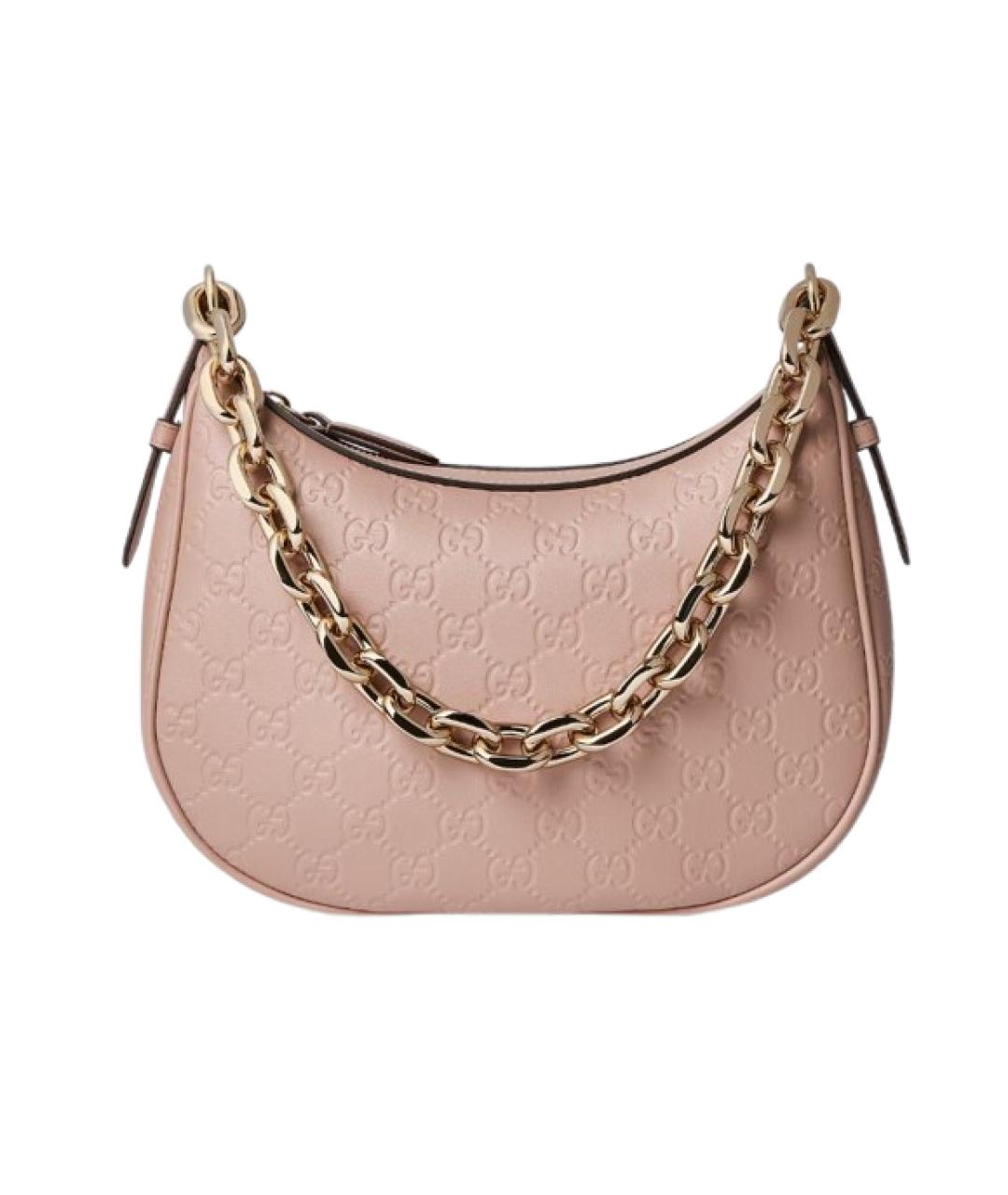 GUCCI Розовая кожаная сумка через плечо, фото 8