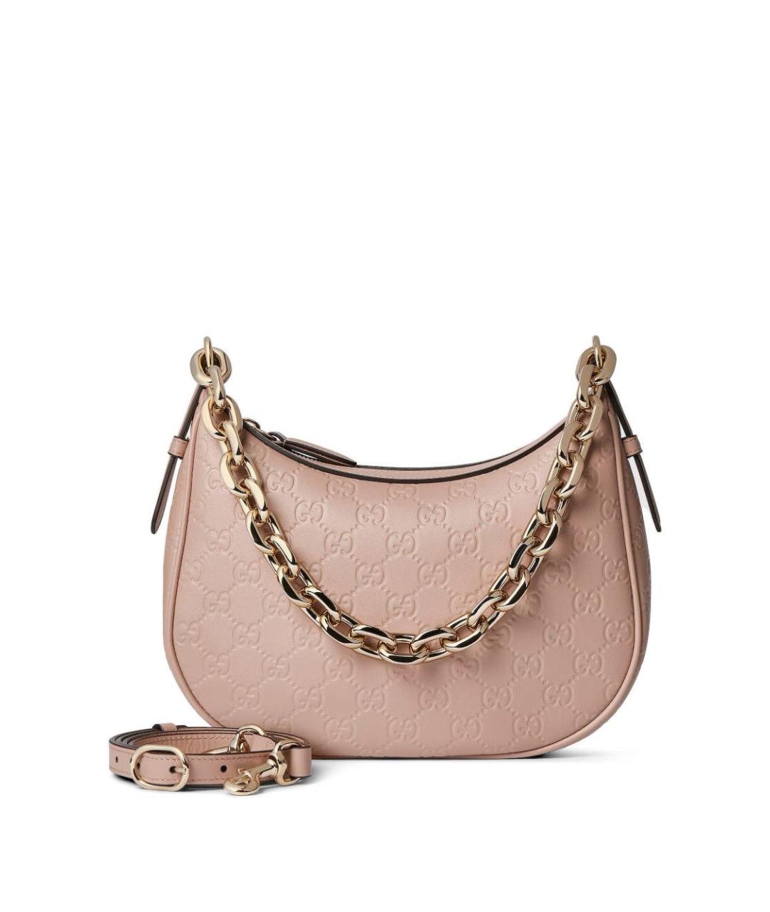 GUCCI Розовая кожаная сумка через плечо, фото 4
