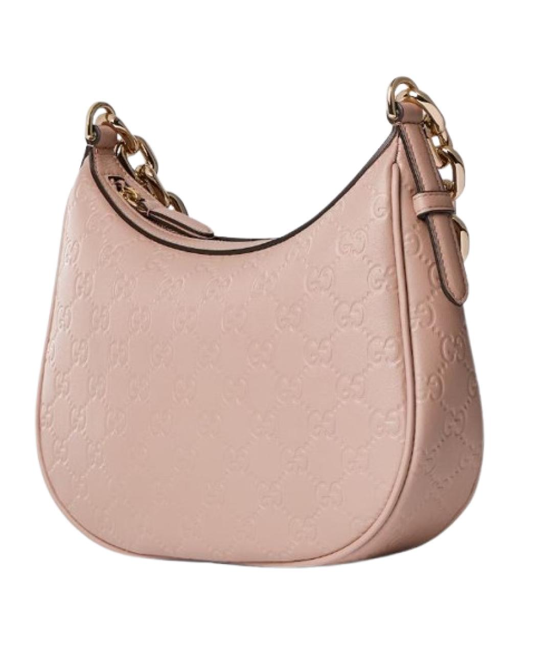 GUCCI Розовая кожаная сумка через плечо, фото 2