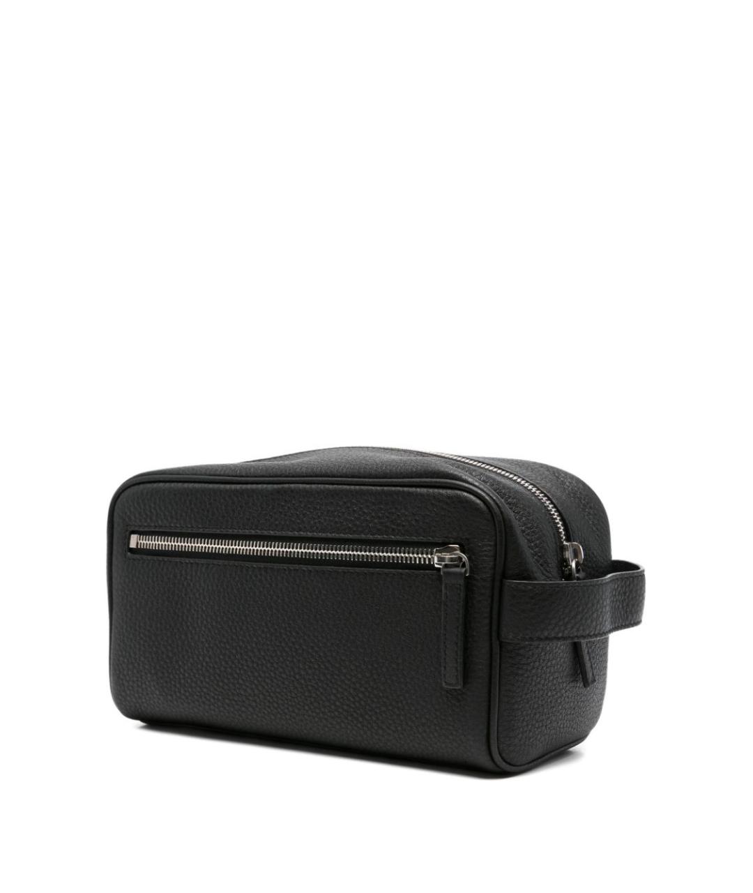 BALENCIAGA Черная кожаная барсетка, фото 3