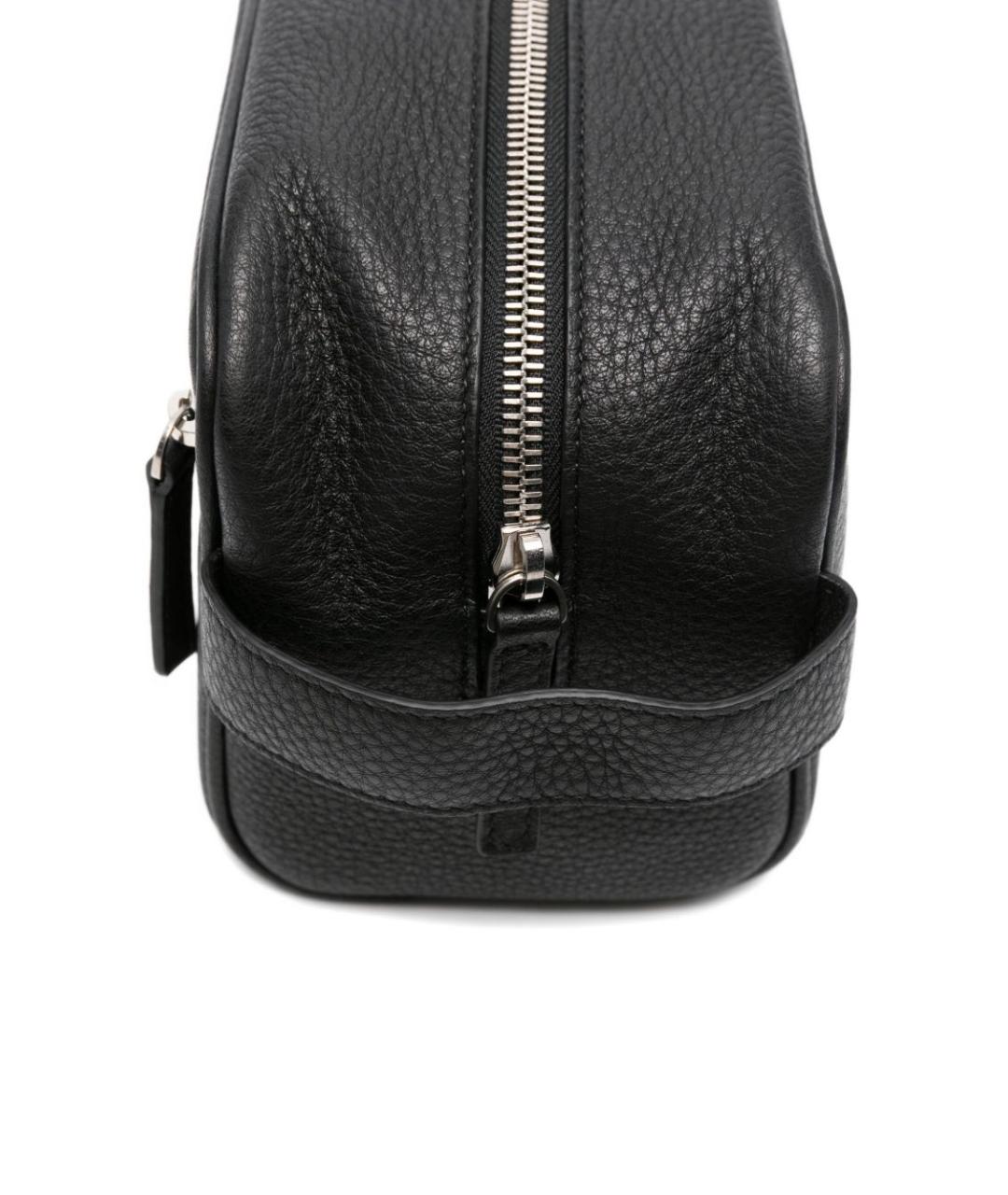 BALENCIAGA Черная кожаная барсетка, фото 5