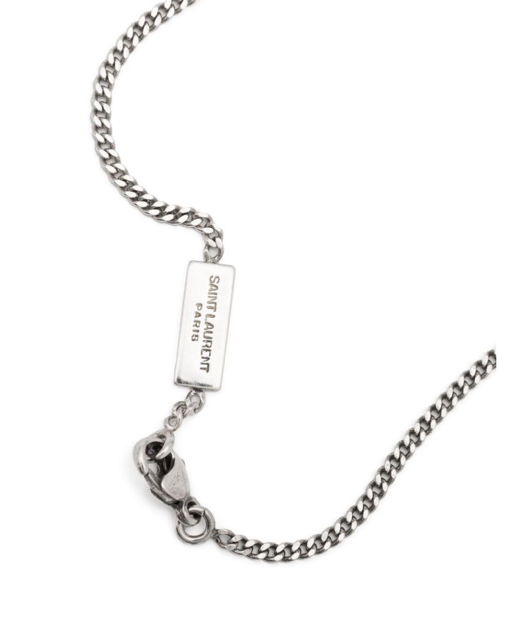 SAINT LAURENT Серебрянный латунный браслет, фото 2