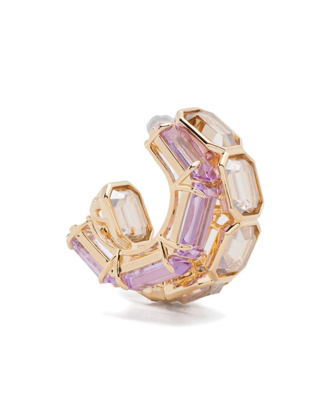 SWAROVSKI Золотые металлические серьги, фото 4