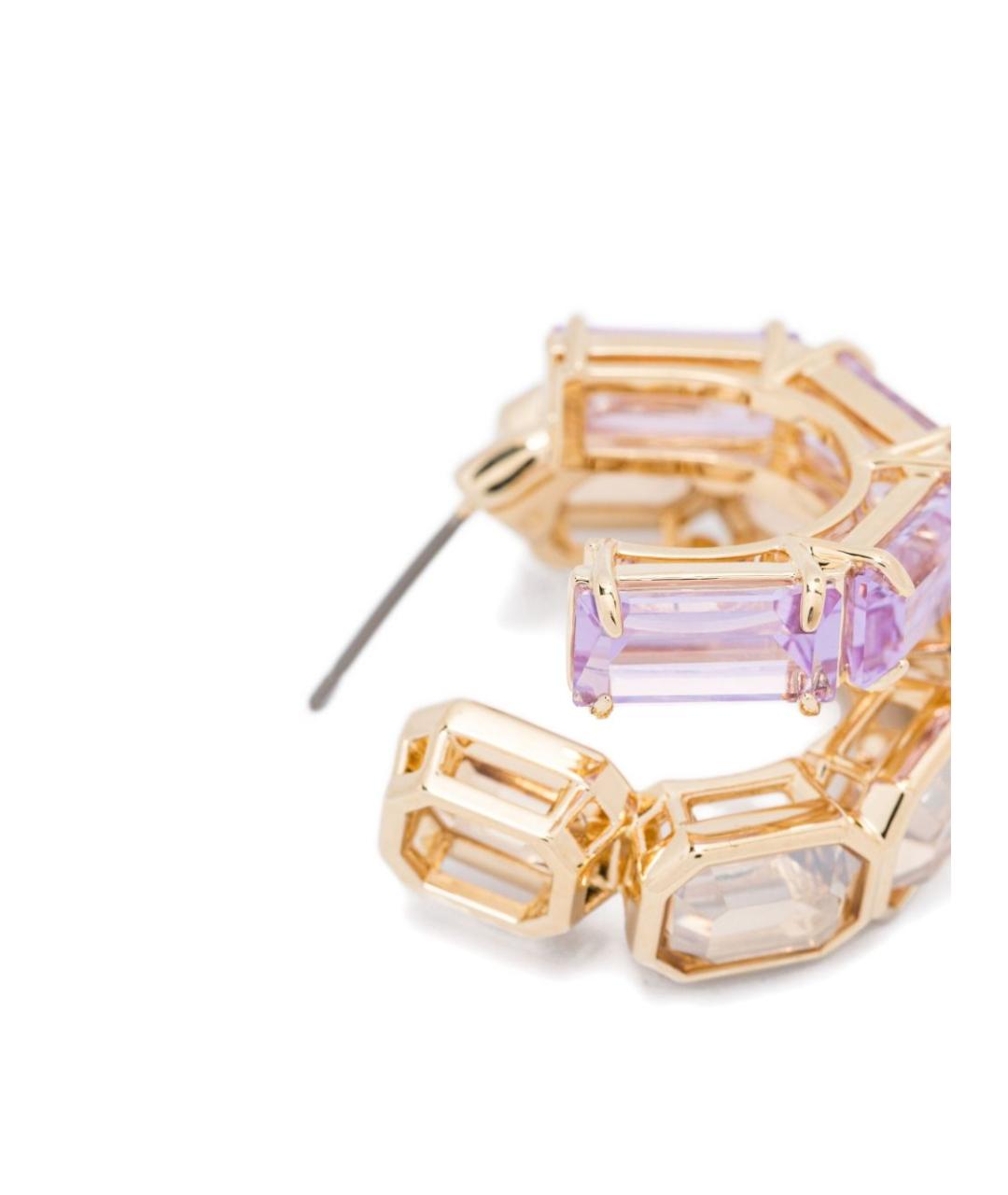 SWAROVSKI Золотые металлические серьги, фото 5