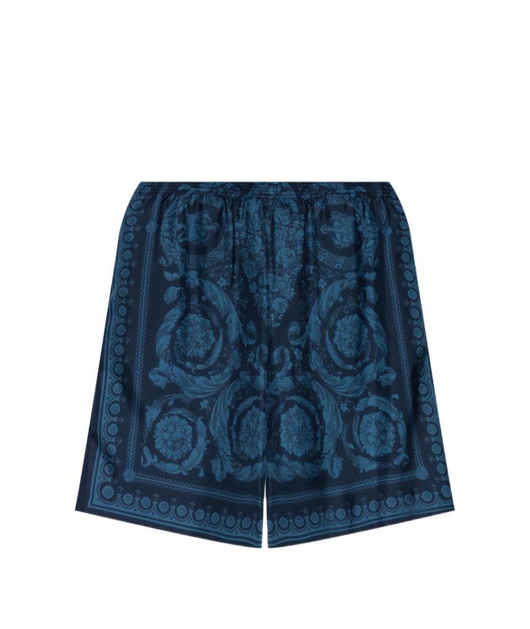 VERSACE Синие шелковые шорты, фото 1