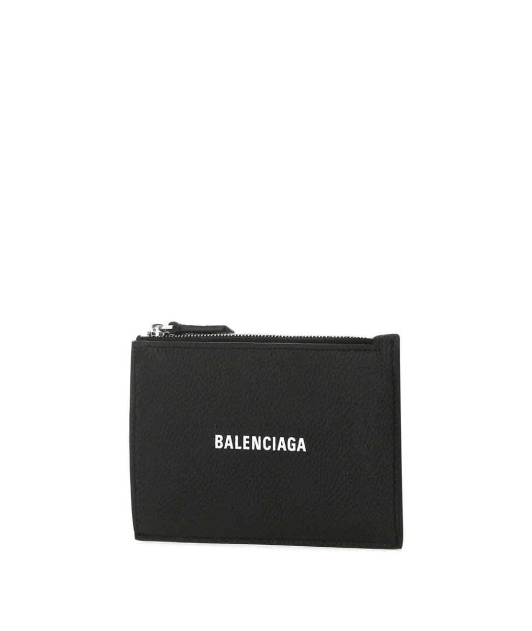 BALENCIAGA Черный кожаный кошелек, фото 3