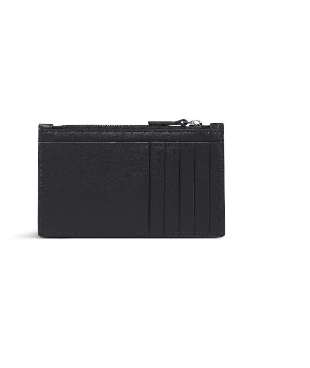 BALENCIAGA Черный кожаный кошелек, фото 2