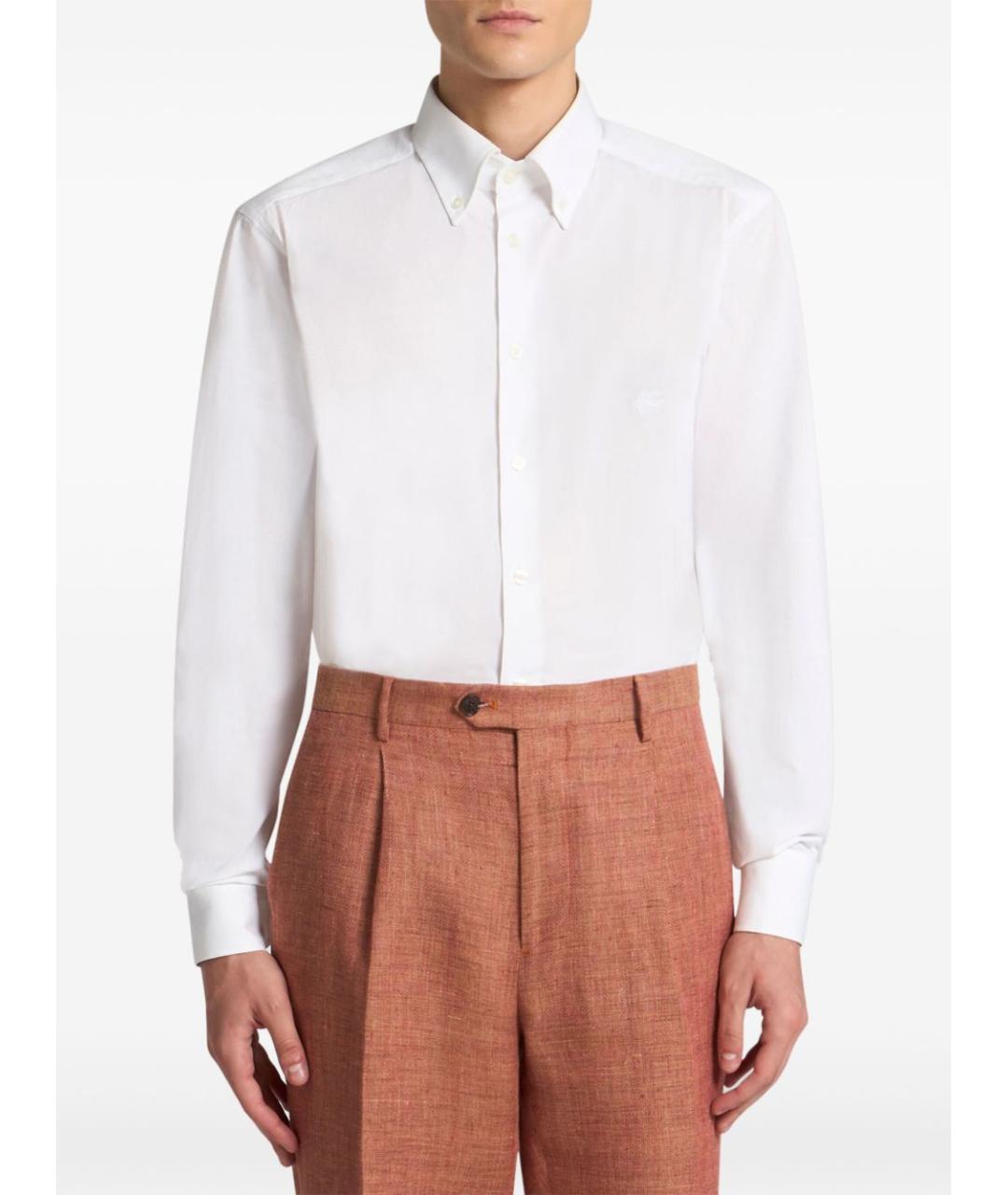 ETRO Белая хлопковая классическая рубашка, фото 2