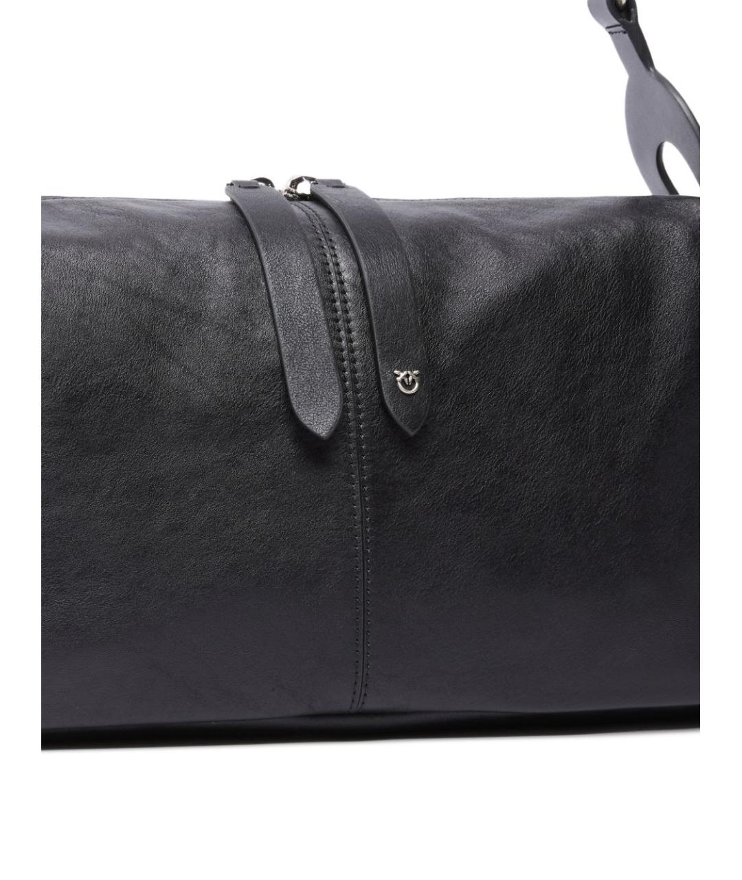 PINKO Черная кожаная сумка через плечо, фото 3