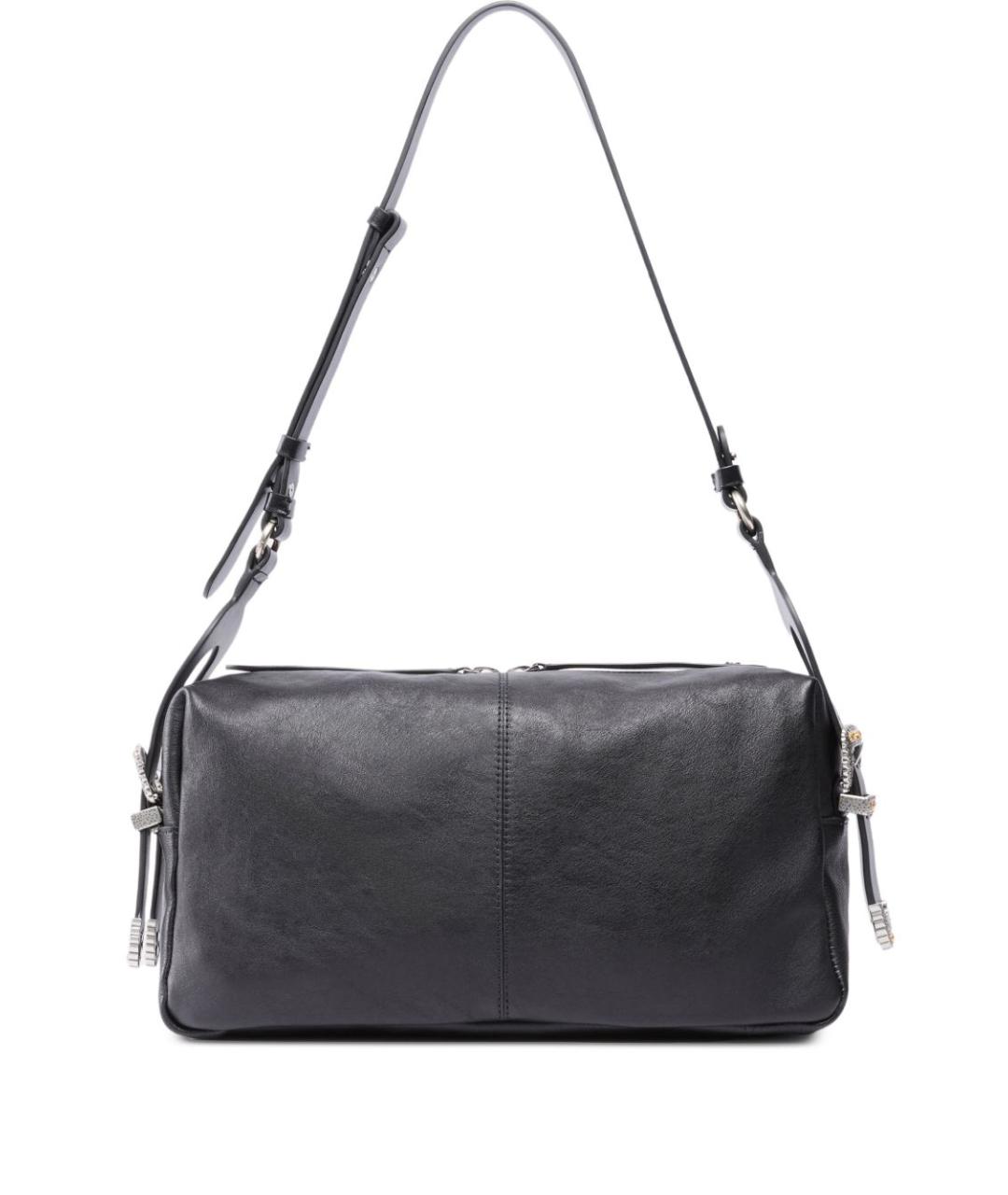 PINKO Черная кожаная сумка через плечо, фото 1