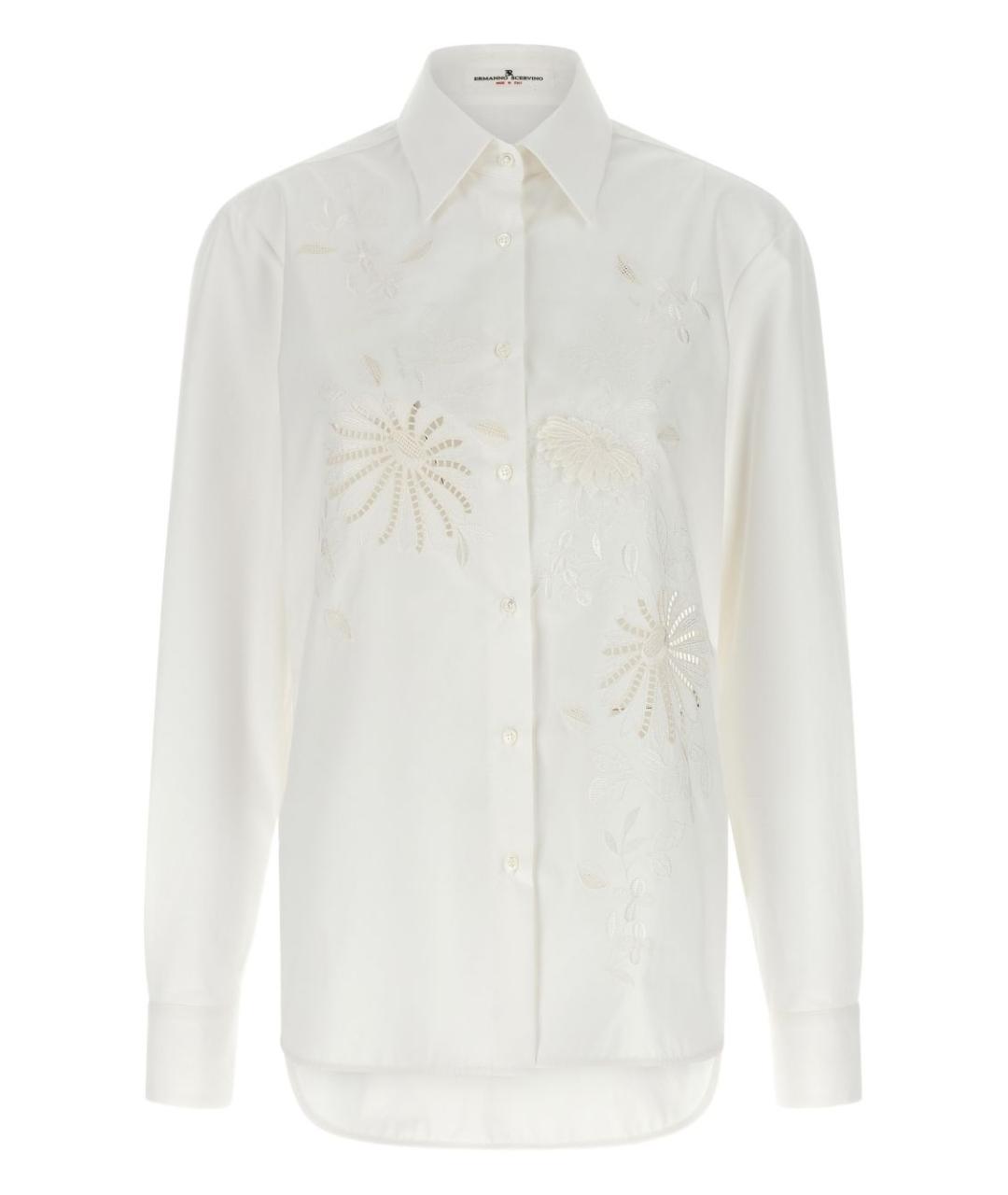 ERMANNO SCERVINO Белая хлопковая рубашка, фото 5