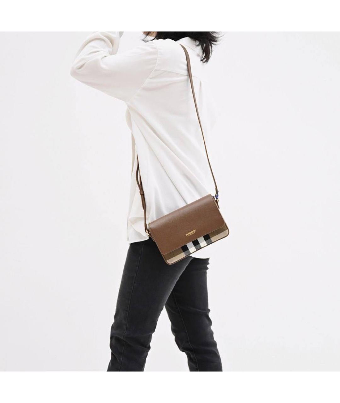 BURBERRY Коричневая сумка через плечо, фото 4