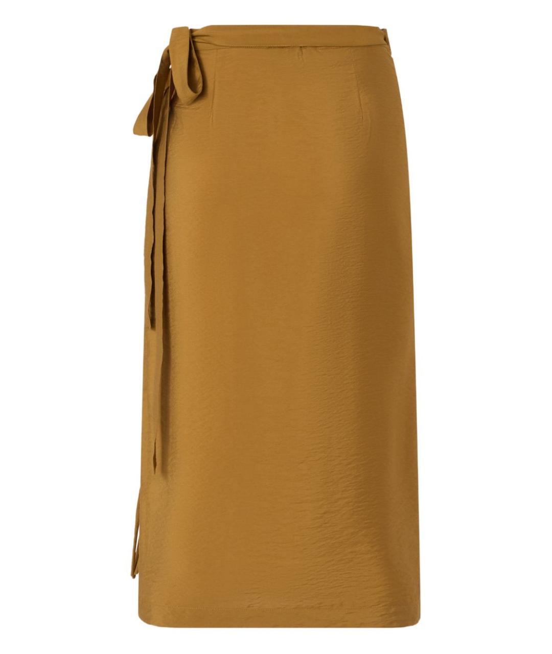 PINKO Коричневая вискозная юбка миди, фото 2