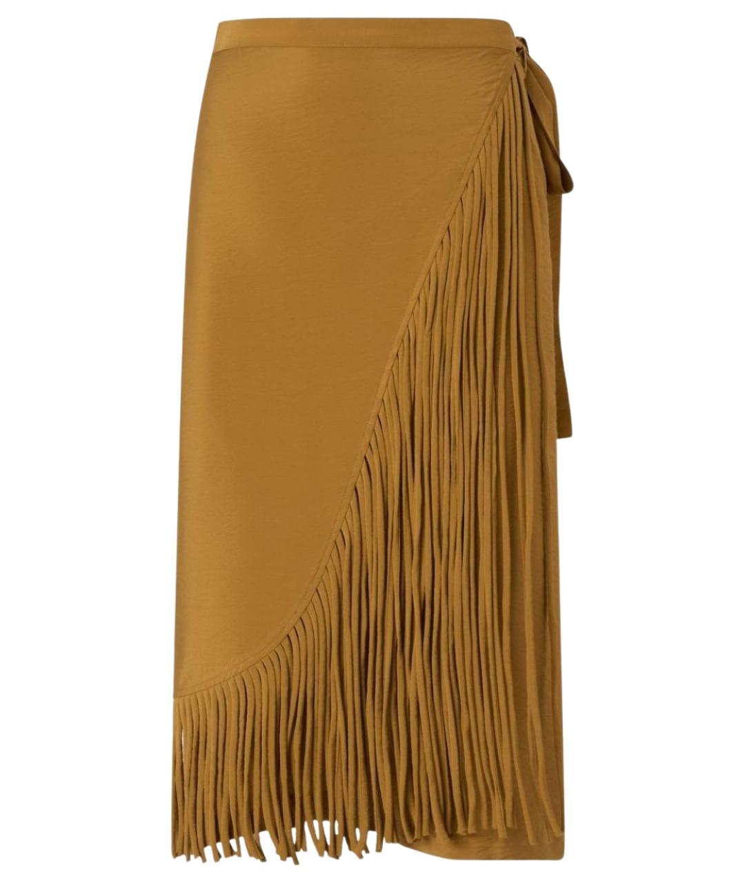 PINKO Коричневая вискозная юбка миди, фото 1