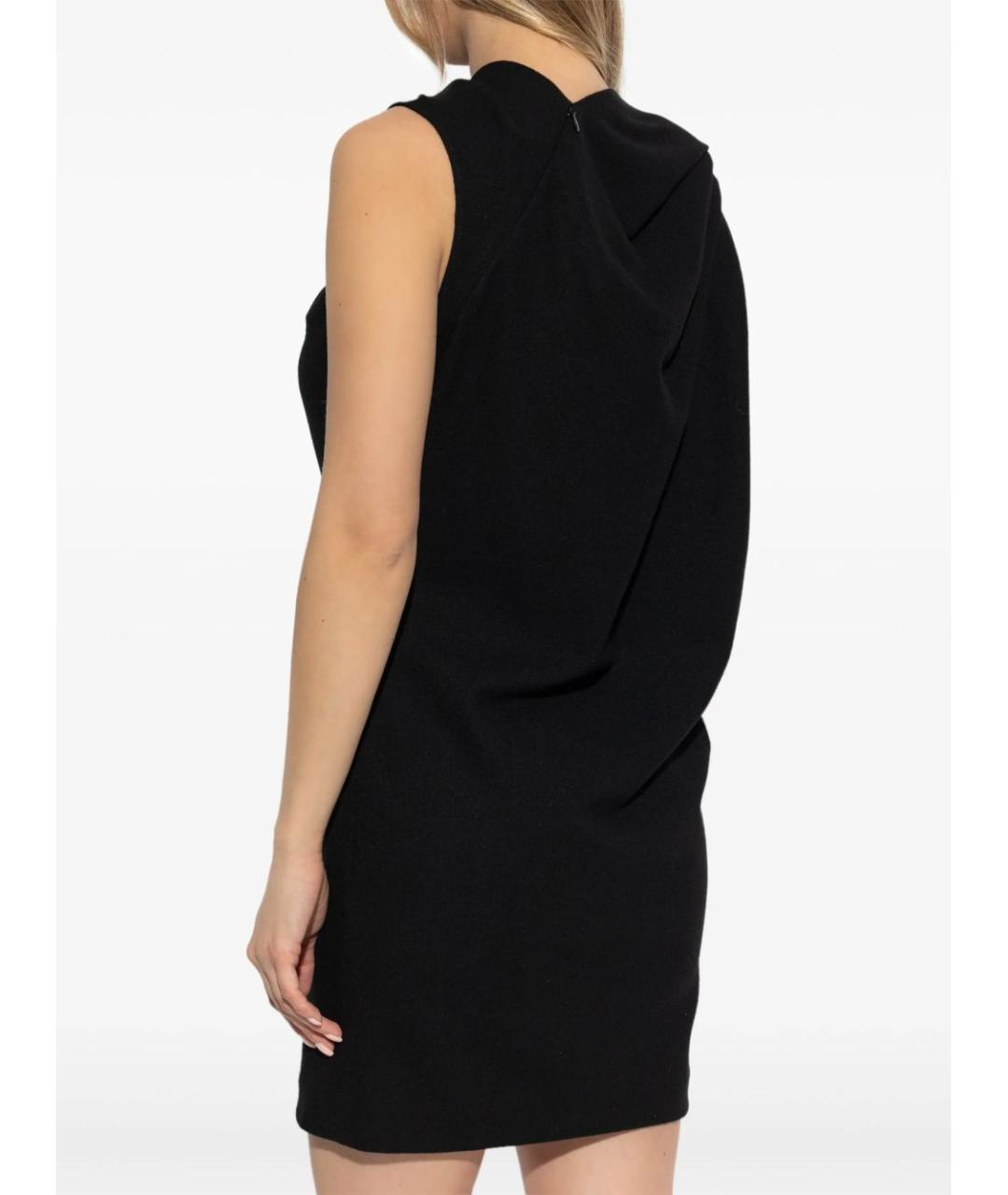 ALEXANDER MCQUEEN Черное креповое коктейльное платье, фото 5
