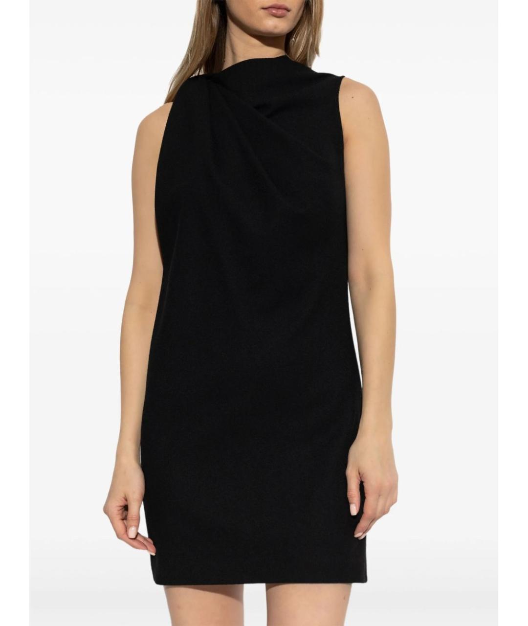 ALEXANDER MCQUEEN Черное креповое коктейльное платье, фото 4