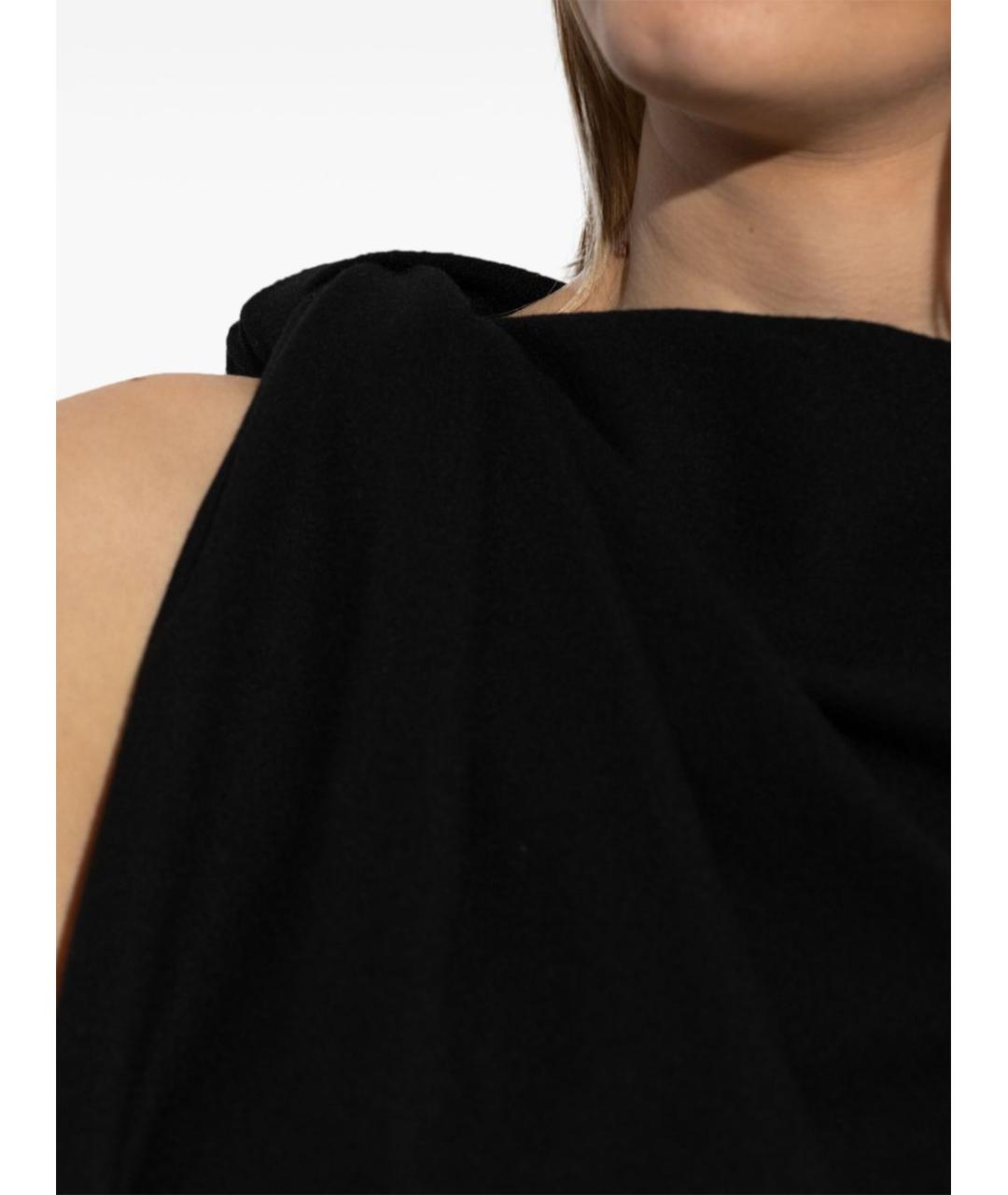 ALEXANDER MCQUEEN Черное креповое коктейльное платье, фото 3