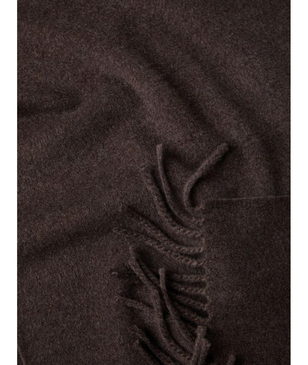 BRUNELLO CUCINELLI Коричневый шарф, фото 3