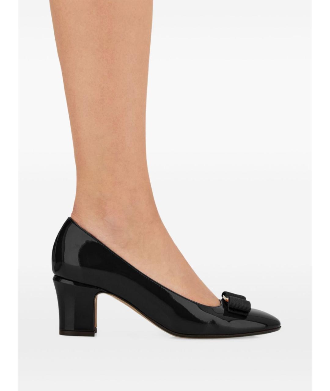 FERRAGAMO Черные кожаные туфли, фото 5