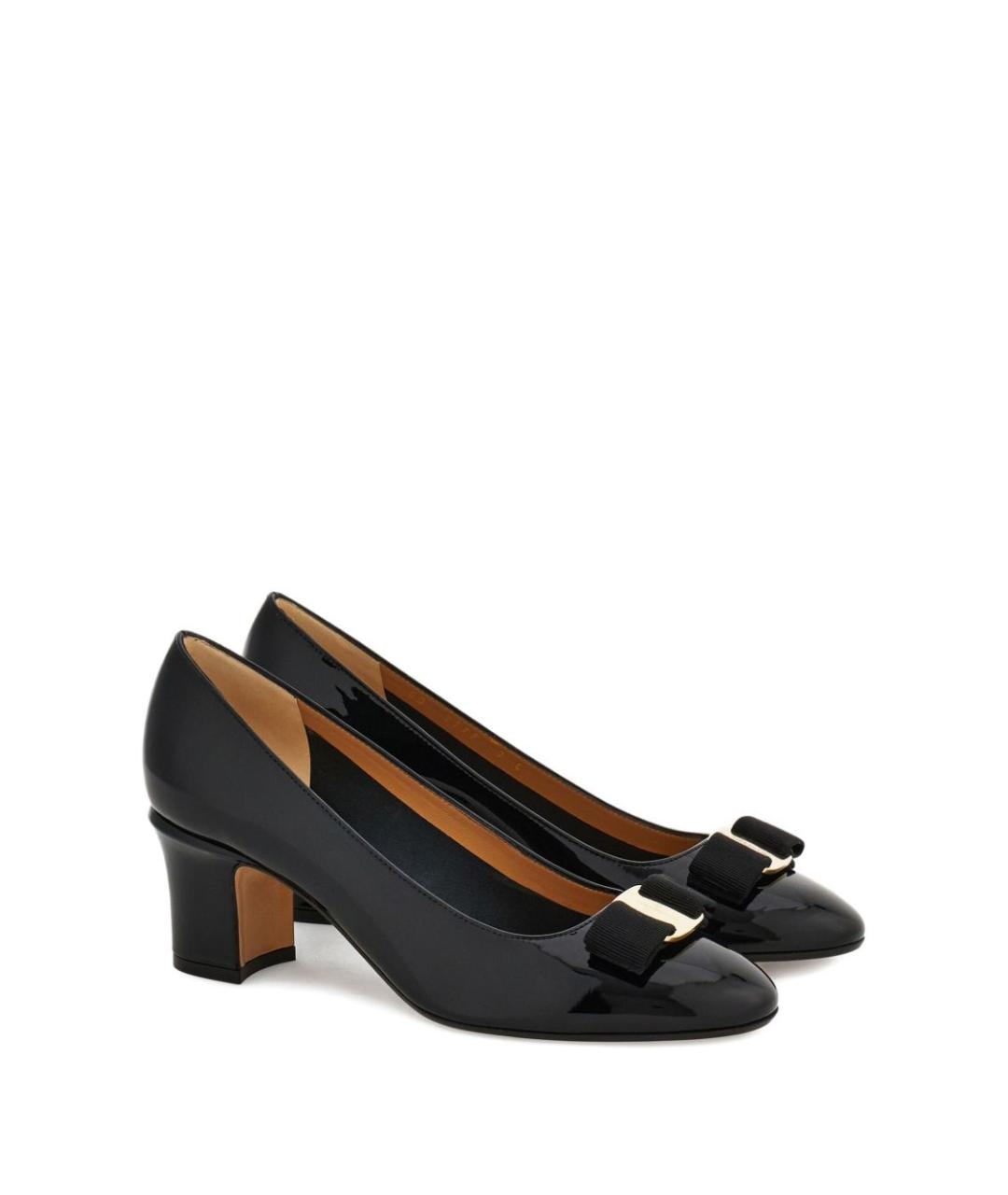 FERRAGAMO Черные кожаные туфли, фото 2