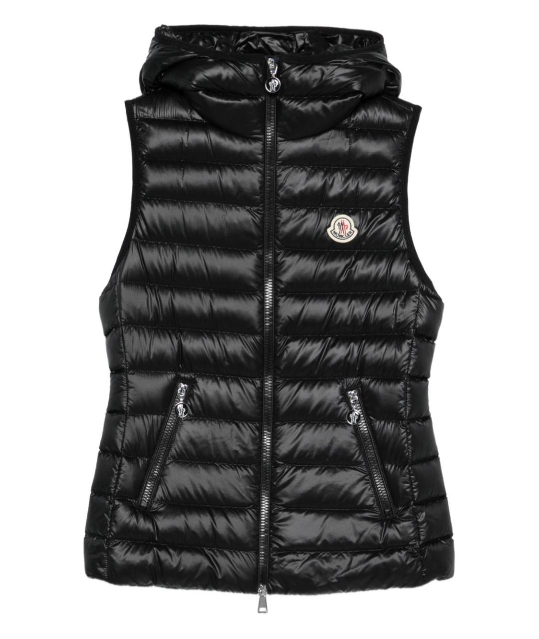 MONCLER Черный полиамидовый жилет, фото 1