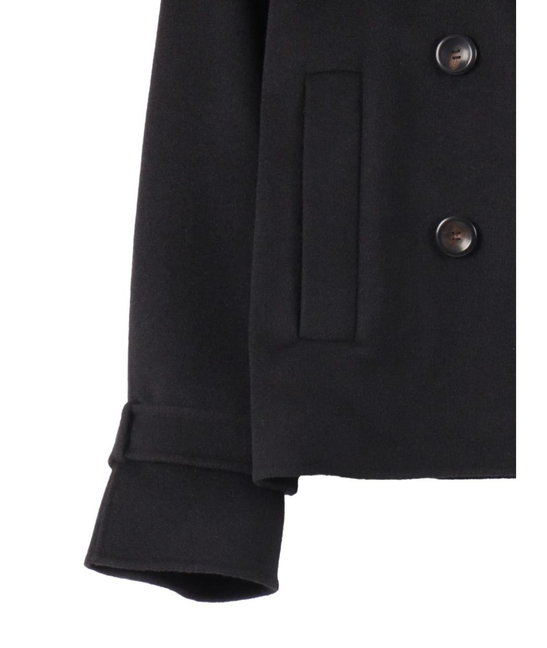 MAX MARA STUDIO Черное шерстяное пальто, фото 2