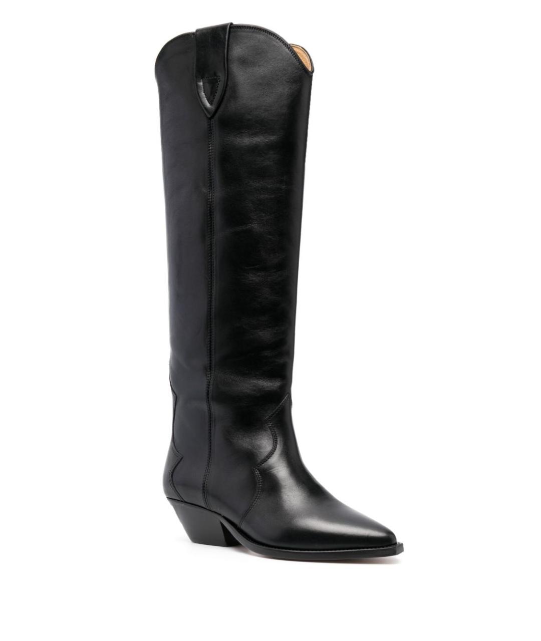 ISABEL MARANT Черные кожаные сапоги, фото 4