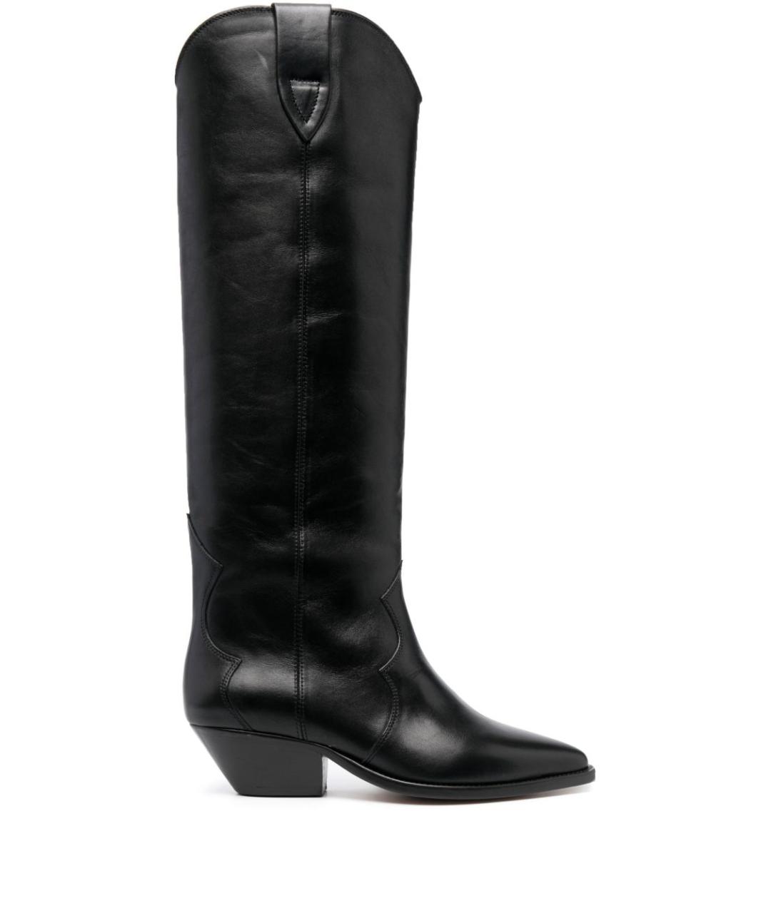 ISABEL MARANT Черные кожаные сапоги, фото 1