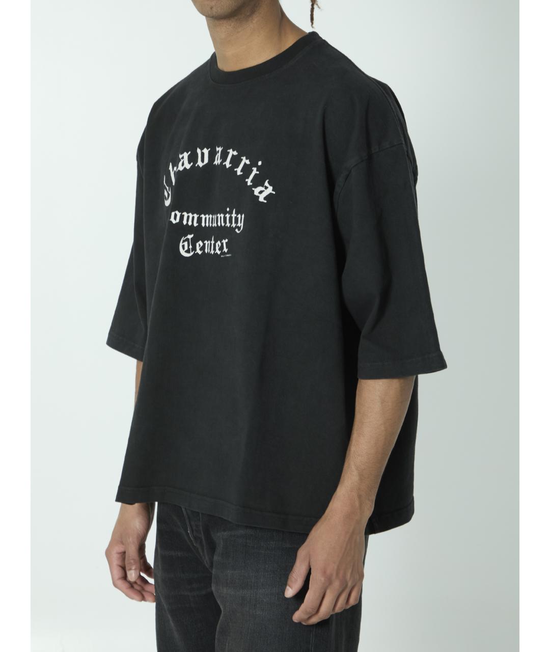 WILLY CHAVARRIA Черная хлопковая футболка, фото 2