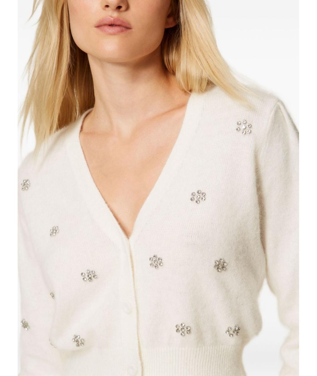 TWIN-SET Бежевый шерстяной кардиган, фото 3