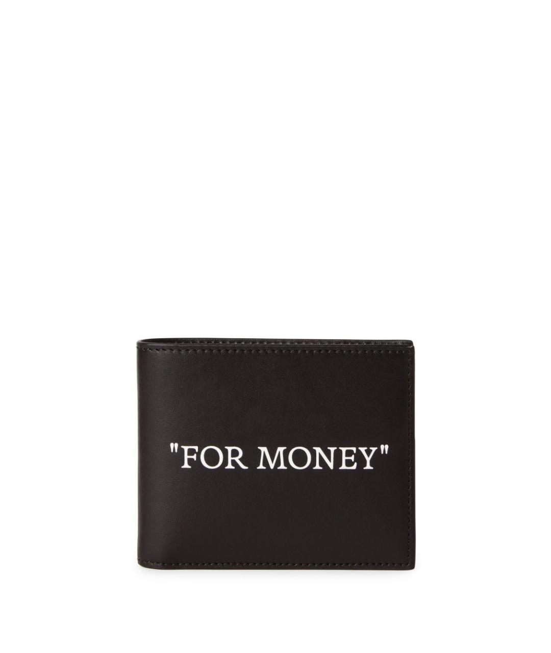 OFF-WHITE Черный кожаный кошелек, фото 1