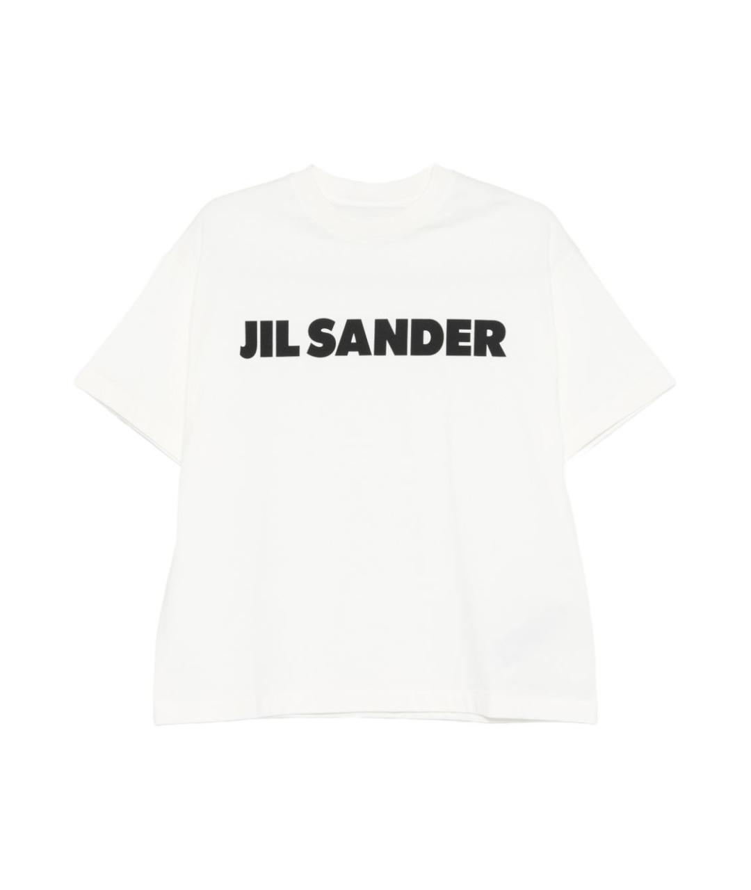 JIL SANDER Белая хлопковая футболка, фото 1
