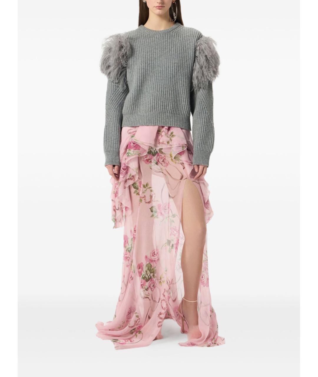 BLUMARINE Серый шерстяной джемпер / свитер, фото 4