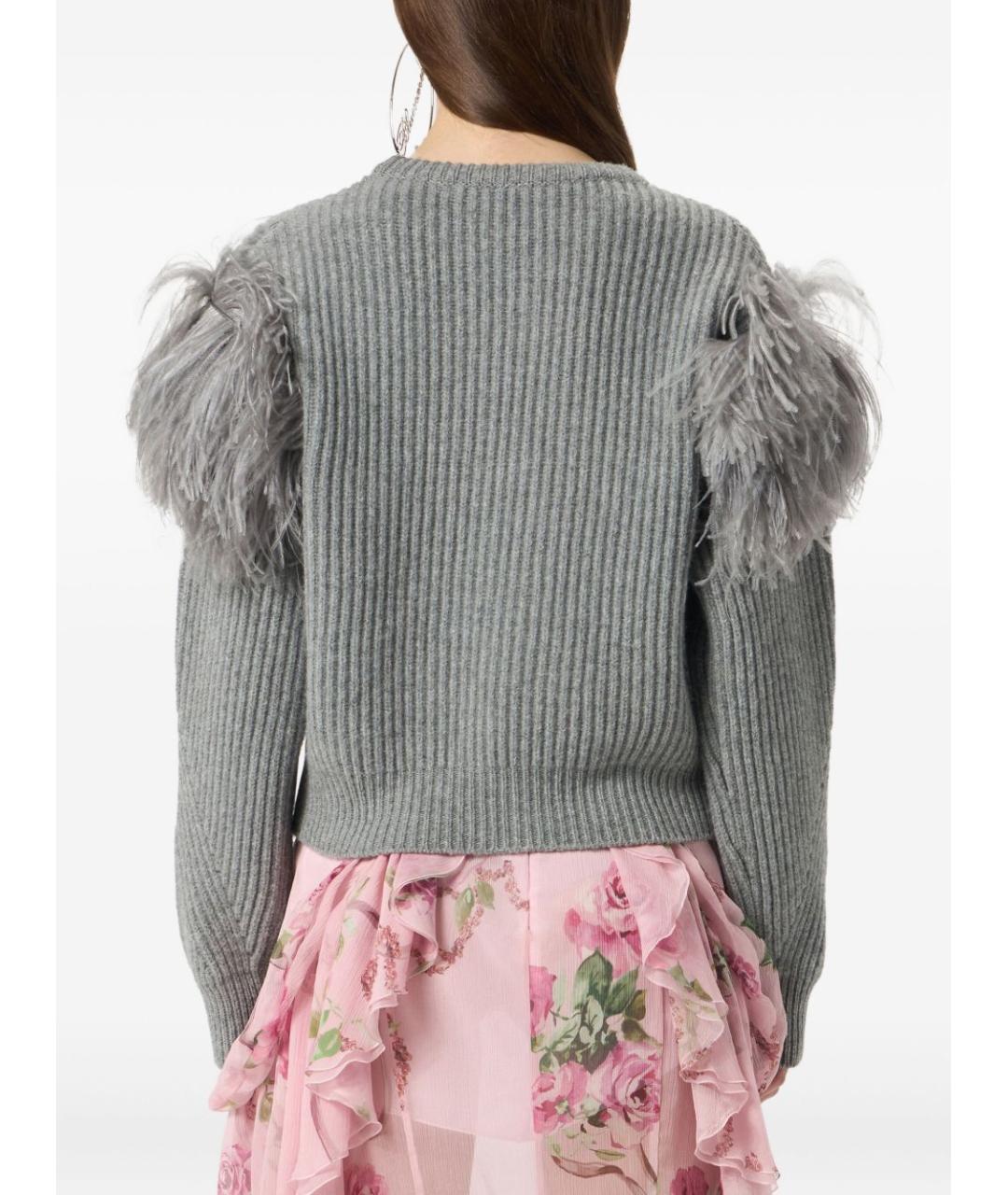 BLUMARINE Серый шерстяной джемпер / свитер, фото 3