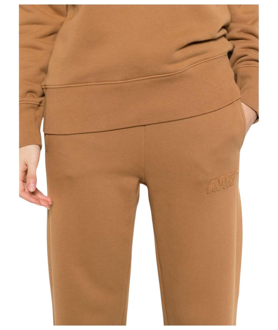 AUTRY Оранжевое хлопковые прямые брюки, фото 4