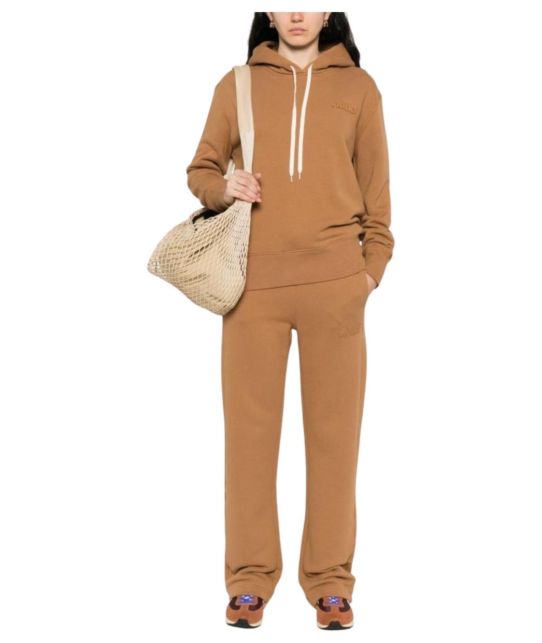 AUTRY Оранжевое хлопковые прямые брюки, фото 2