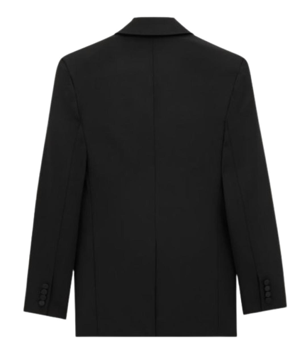 SAINT LAURENT Черный шерстяной пиджак, фото 2