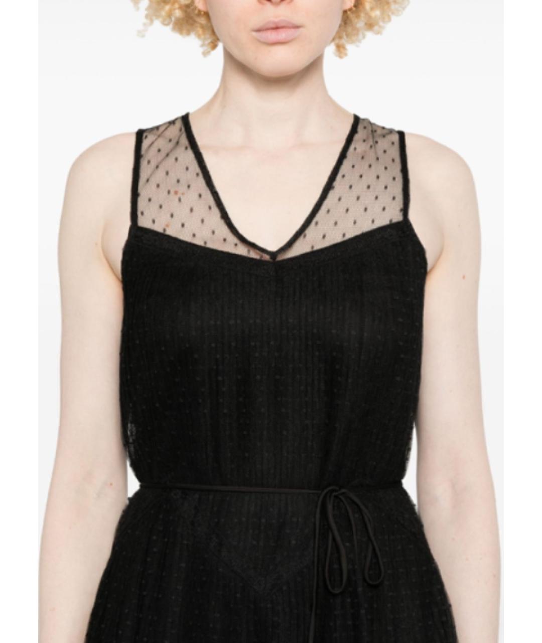 TWIN-SET Черное полиэстеровое повседневное платье, фото 5