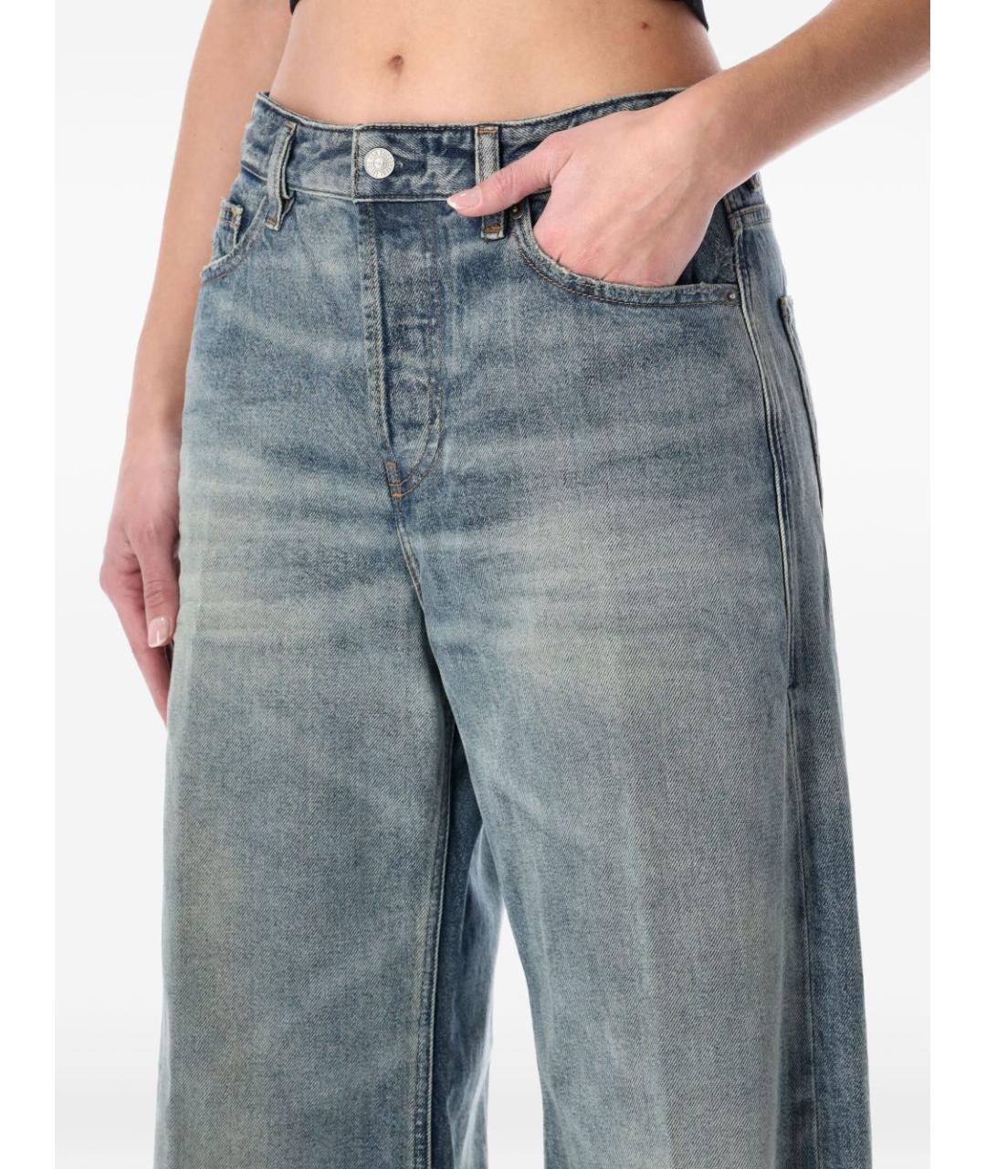 DIESEL Синие хлопковые прямые джинсы, фото 3